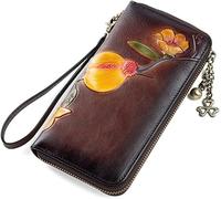 RWCCCRW Cartera para Mujer Cartera Larga Informal Cartera de Mano para Mujer Cartera con Cremallera en Relieve, Bolso Europeo con Cremallera Larga, la Mejor opción