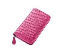 RWCCCRW Carteras Bolsos Tarjeteros de Cuero Genuino para Mujer Monederos Bolsas Organizadores de Dinero Bolsos de Noche Clips para Dinero (Tamaño: Rojo)