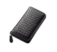 RWCCCRW Carteras Bolsos Tarjeteros de Cuero Genuino para Mujer Monederos Bolsas Organizadores de Dinero Bolsos de Noche Clips para Dinero (Tamaño: Negro)