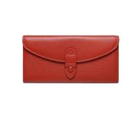 RWCCCRW Carteras de Cuero Genuino Estuches para Tarjetas de Visita para Mujer Bolsos de Piel de Vaca Clips para Dinero Monederos Bolsos de Noche (Tamaño: Naranja)