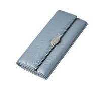 RWCCCRW Carteras largas de Piel de Vacuno para Mujer, Carteras de Piel auténtica, Fundas para Tarjetas de Visita, Bolsos (tamaño: Azul)