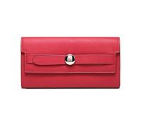 RWCCCRW Carteras para Mujer Clips Largos para Dinero de Piel de Vaca Estuches para Tarjetas de Visita Monederos de Cuero Genuino Bolsos (Tamaño: Rojo)