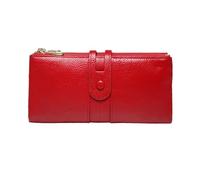 RWCCCRW Carteras para Mujer Clips Largos para Dinero Estuches para Tarjetas de Visita Monederos de Cuero Genuino Bolsas Bolsos Bolsos de Noche Organizadores de Dinero (Tamaño: Rojo)