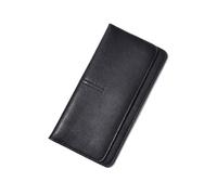 RWCCCRW Carteras para Mujer Clips para Dinero de Cuero Genuino Estuches para Tarjetas de Visita Bolsos Organizadores de Dinero Monederos Bolsas (Tamaño: Negro)