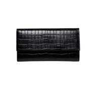 RWCCCRW Carteras para Mujer Estuches para Tarjetas de Visita Bolsos de Cuero Genuino Bolsos de Noche Monederos Clips para Dinero (Tamaño: Negro)