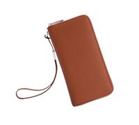 RWCCCRW Carteras para Mujer Estuches para Tarjetas de Visita Carteras con Bloqueo Monederos de Cuero Genuino Bolsas Bolsos Clips para Dinero Bolsos de Noche (Tamaño: Marrón)