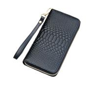 RWCCCRW Carteras para Mujer Estuches para Tarjetas de Visita Carteras con Bloqueo Monederos de Cuero Genuino Bolsas Bolsos Clips para Dinero (Tamaño: Negro)