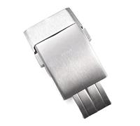 RWCCCRW Cierre desplegable de acero inoxidable sólido negro plateado de 20mm para correa de reloj Breitling hebilla de Metal esmerilado mate