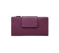 RWCCCRW Clips Largos de Cuero para Dinero Carteras de Piel de Vacuno para Mujer Carteras de Bloqueo Bolsos Monederos Estuches para Tarjetas de Visita (Tamaño: Púrpura)