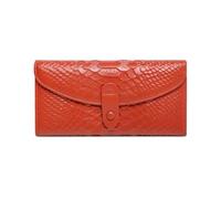 RWCCCRW Clips Largos de Cuero para Dinero Estuches para Tarjetas de Visita Monederos de Piel de Vacuno para Mujer Carteras Carteras de Bloqueo Bolsos de Noche Bolsos (Tamaño: Naranja)