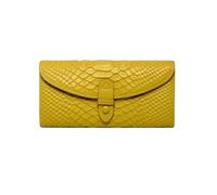 RWCCCRW Clips Largos de Cuero para Dinero Estuches para Tarjetas de Visita Monederos de Piel de Vacuno para Mujer Carteras Carteras de Bloqueo Bolsos de Noche Bolsos (Tamaño: Amarillo)