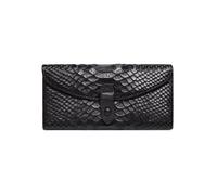 RWCCCRW Clips Largos de Cuero para Dinero Estuches para Tarjetas de Visita Monederos de Piel de Vacuno para Mujer Carteras Carteras de Bloqueo Bolsos de Noche Bolsos (Tamaño: Negro)