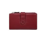 RWCCCRW Clips para Dinero Estuches para Tarjetas de Visita Carteras de Bloqueo para Mujer Monederos de Cuero Genuino Bolsas Bolsos (Tamaño: Rojo)