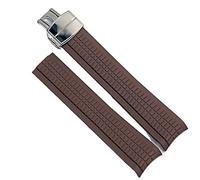 RWCCCRW Correa de goma suave para reloj Aquanaut, compatible con Patek Philippe, silicona 5164A 5167A 5168A, correa de reloj con hebilla plegable de 21mm