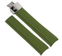 RWCCCRW Correa de goma suave para reloj Aquanaut, compatible con Patek Philippe, silicona 5164A 5167A 5168A, correa de reloj con hebilla plegable de 21mm