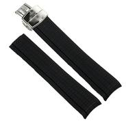 RWCCCRW Correa de goma suave para reloj Aquanaut, compatible con Patek Philippe, silicona 5164A 5167A 5168A, correa de reloj con hebilla plegable de 21mm