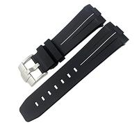 RWCCCRW Correa de reloj de goma de 23mm, 22mm y 24mm para pulseras deportivas impermeables Tudor Heritage Black Bay Bronze Pelagos negro rojo