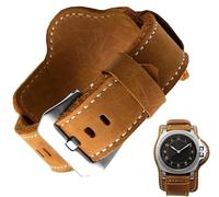 RWCCCRW Correa de reloj Retro de cuero genuino y grueso para Panerai PAM380 111 351, pulsera para hombre con alfombrilla de 20mm, 22mm, 24mm y 26mm