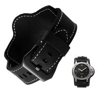 RWCCCRW Correa de reloj Retro de cuero genuino y grueso para Panerai PAM380 111 351, pulsera para hombre con alfombrilla de 20mm, 22mm, 24mm y 26mm