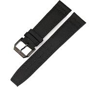 RWCCCRW Correa trasera de cuero de nailon para relojes de piloto IWC, accesorios de pulsera de reloj con cierre de seguro para hombres PORTUGIESER