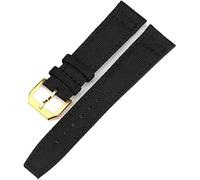 RWCCCRW Correa trasera de cuero de nailon para relojes de piloto IWC, accesorios de pulsera de reloj con cierre de seguro para hombres PORTUGIESER