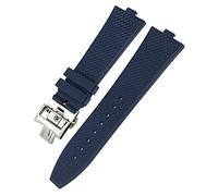 RWCCCRW Correas de reloj de goma Fluoro aptas para Vacheron Constantin 5500V 4500V 7900 negro azul reloj hombres impermeable correa de apertura rápida 24mm * 7mm