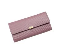 RWCCCRW Estuches para Tarjetas de Visita Carteras largas Monederos de Piel de Vacuno para Mujer Carteras de Bloqueo Clips de Dinero de Cuero Bolsos Bolsos de noche (Tamaño: Púrpura)