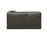 RWCCCRW Monederos de Cuero Genuino Carteras para Mujer Estuches para Tarjetas de Visita Bolsos de Piel de Vaca Clips Largos para Dinero (Tamaño: Verde)