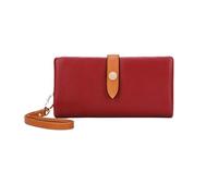 RWCCCRW Monederos de Mujer Carteras Carteras de Bloqueo Bolsos de Cuero Clips Largos para Dinero Estuches para Tarjetas de Visita (Tamaño: Rojo)