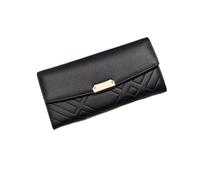 RWCCCRW Monederos de Piel de Vacuno para Mujer, Carteras, Fundas para Tarjetas de Visita, Clips Largos de Cuero para Dinero, Carteras de Bloqueo, Bolsos de noche (tamaño: Negro)