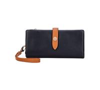 RWCCCRW Monederos para Mujer Carteras Bloqueo Carteras Bolsos Cuero Clips Largos para Dinero Estuches para Tarjetas de Visita (Tamaño: Negro)
