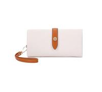 RWCCCRW Monederos para Mujer Carteras Bloqueo Carteras Bolsos Cuero Clips Largos para Dinero Estuches para Tarjetas de Visita (Tamaño: Blanco)