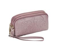 RWCCCRW Monederos para Mujer Carteras Bolsos Bolsos de Noche de Cuero Genuino Monederos Bolsas Estuches para Tarjetas de Visita Clips para Dinero (Tamaño: Púrpura)