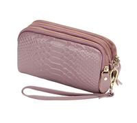 RWCCCRW Monederos para Mujer Carteras Bolsos Bolsos de Noche de Cuero Genuino Monederos Bolsas Estuches para Tarjetas de Visita (Tamaño: Púrpura)