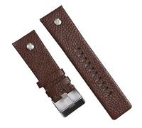 RWCCCRW Nuevo Correa de reloj de piel auténtica con textura de lichi y remache de 22, 24, 26 y 28mm para reloj diésel, correa de muñeca, pulsera con hebilla