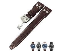 RWCCCRW Para IWC PILOT Mark PORTUGIESER PORTOFINO para hombres pulsera 20mm 21mm 22mm correa de reloj de piel de vaca italiana negro azul marrón correas de reloj