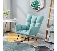 RWCCCRW Silla Mecedora Sillón de sofá Perezoso Sillón Suave Relajante Relajado Rocker de salón reclinable con Patas de Madera sólida