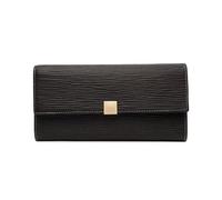 RWCCCRW Tarjeteros de Cuero Genuino Carteras de Negocios para Mujer Monederos Clips para Dinero Carteras de Bloqueo Bolsos Bolsos de Noche (Tamaño: Negro)