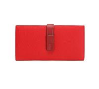 RWCCCRW Tarjeteros de Cuero Genuino Carteras de Negocios para Mujer Monederos Clips para Dinero Carteras de Bloqueo Bolsos (Tamaño: Rojo)