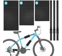 Rwekdza Protector de cuadro de bicicleta para portabicicletas de carbono para bicicleta E, protección contra arañazos, protección de transporte para marco de bicicleta de 9-21 cm