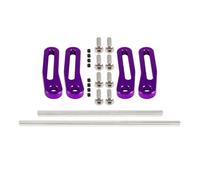 RWEQUTES Barras Protectoras modulares Delanteras y traseras mecanizadas de Aluminio for vehículos RC Crawler LC-G 1/10, TRX4, SCX10 y Power Wagon (Piezas de Mejora)(Purple Set)