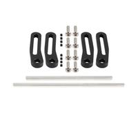 RWEQUTES Barras Protectoras modulares Delanteras y traseras mecanizadas de Aluminio for vehículos RC Crawler LC-G 1/10, TRX4, SCX10 y Power Wagon (Piezas de Mejora)(Black Set)