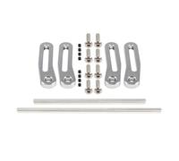 RWEQUTES Barras Protectoras modulares Delanteras y traseras mecanizadas de Aluminio for vehículos RC Crawler LC-G 1/10, TRX4, SCX10 y Power Wagon (Piezas de Mejora)(Silver Set)