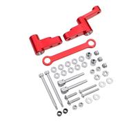 RWEQUTES Conjunto de dirección de Metal con holgura Cero y varillaje de 10 cojinetes de Acero for M-JX 14301, 14303 y 14304 (versión Mejorada) a Escala 1/14(Steering Group Red)