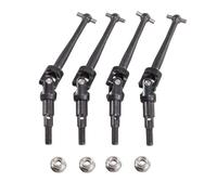 RWEQUTES Eje de transmisión con Tuerca metálica CVD for Coche de Control Remoto M-JX 1/14 14209 14210 1/16 16207 16208 16209 16210 H16(4pcs Black)