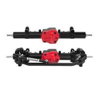 RWEQUTES Eje delantero y trasero de metal, eje recto, adecuado para M-N 1/12 MN128 MN86 MN86s G500, Accesorios de Actualización de Coche RC de Escalada(A Set BK)