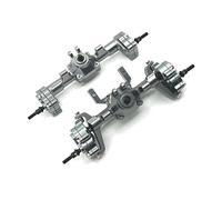 RWEQUTES Upgrade Metal Front Rear Portal Bridge Axle Differential Assembly for FMS 1/24 FCX24 Xiaoqi Crusher Chevrolet K5 RC Car Parts(Front Rear Axle2)