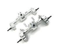 RWEQUTES Upgrade Metal Front Rear Portal Bridge Axle Differential Assembly for FMS 1/24 FCX24 Xiaoqi Crusher Chevrolet K5 RC Car Parts(Front Rear Axle4)