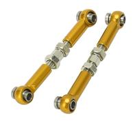 RWEQUTES Varilla de dirección RC, Brazo de varillaje de servo, Piezas de aleación de Aluminio for Coches RC M-JX 14210 14209 16208 16209 1/14, Extremos de servo RC(Gold)