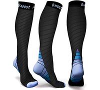 Rwest X Medias de Compresion, Calcetines de compresión Mujer y Hombre 18 mmHg para Running,Ciclismo, Deporte, Trotar, Correr, Volar, Viajar